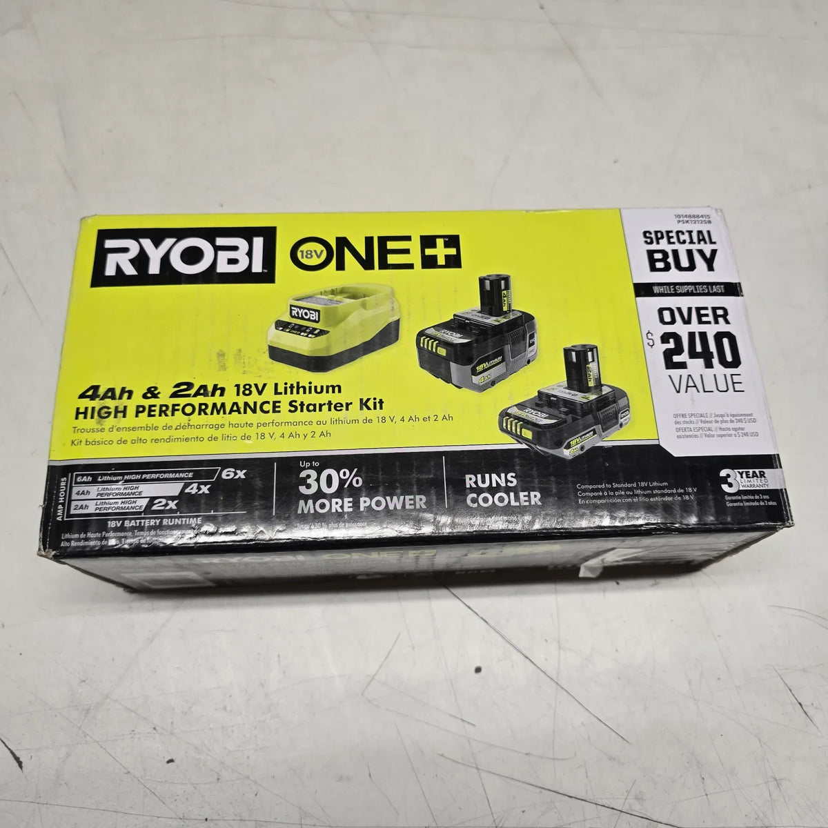 Ryobi PSK1212SB Ryobi PSK1212SB 18V ONE+ Starter Kit + 4.0Ah & 2.0Ah + Charger - Open Box | #condition_open-box