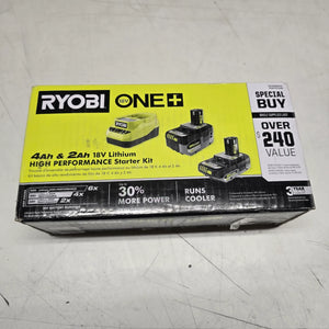 Ryobi PSK1212SB Ryobi PSK1212SB 18V ONE+ Starter Kit + 4.0Ah & 2.0Ah + Charger - Open Box | #condition_open-box
