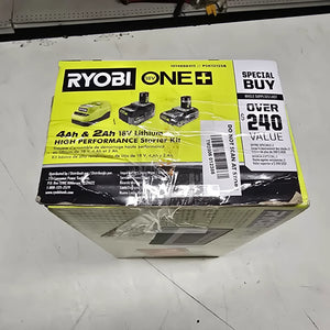 Ryobi PSK1212SB Ryobi PSK1212SB 18V ONE+ Starter Kit + 4.0Ah & 2.0Ah + Charger - Open Box | #condition_open-box