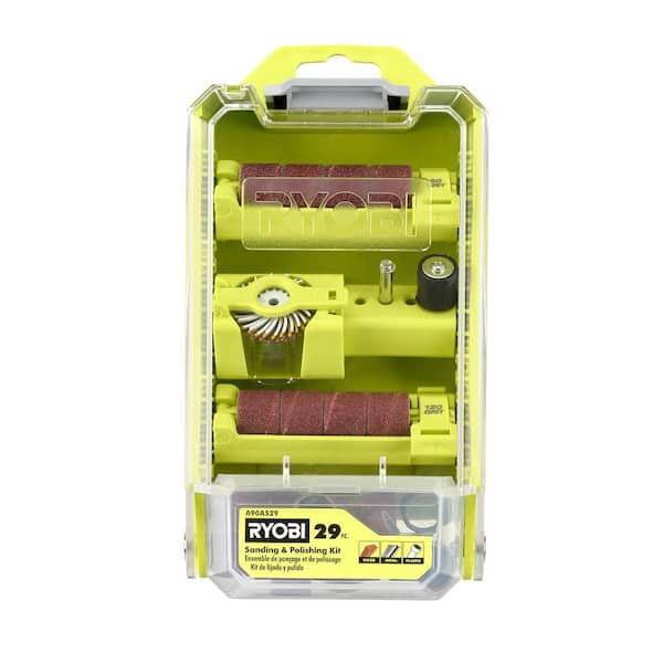 RYOBI Rotary Tool 29-Piece Sanding and Polishing Kit for Wood, Metal and Plastic