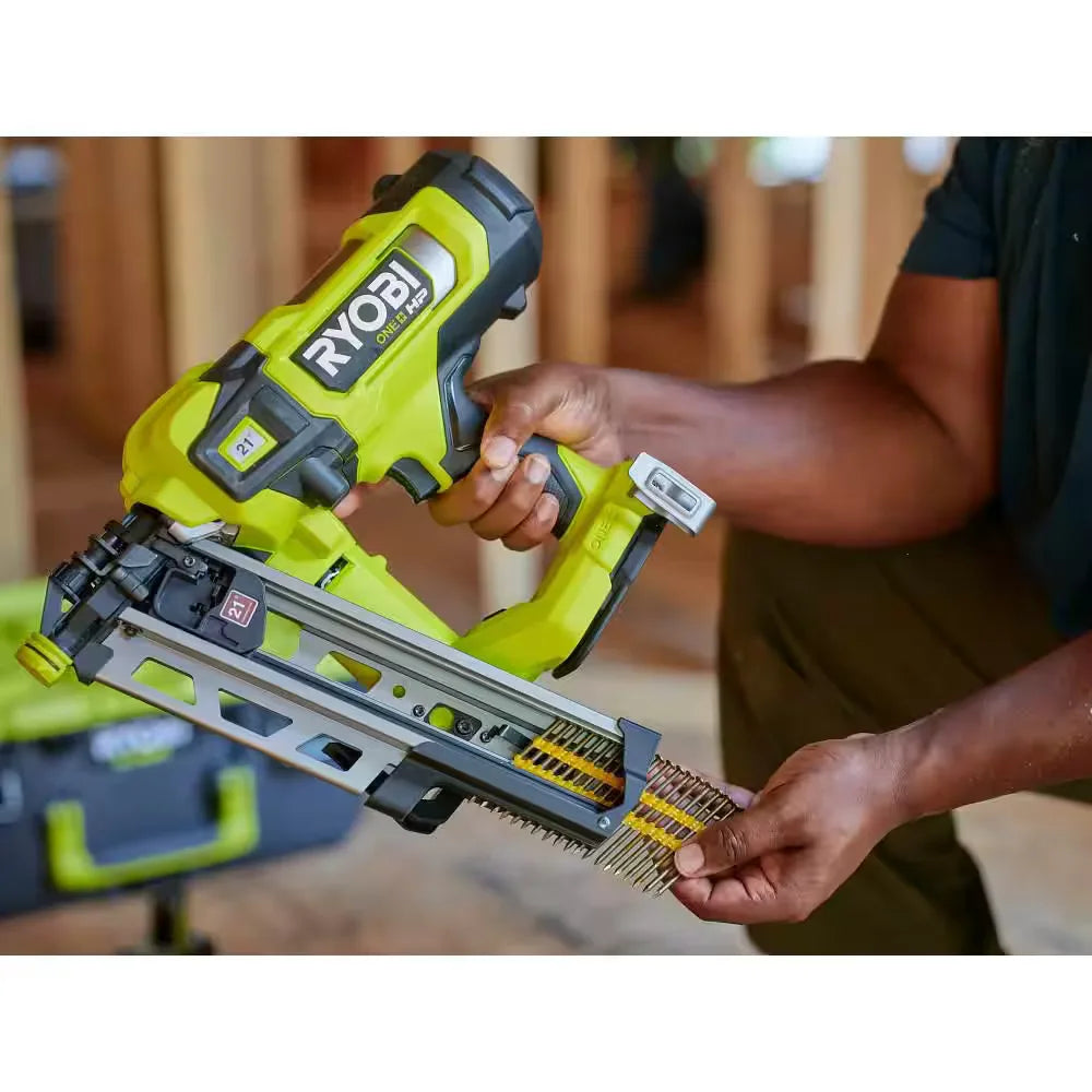 ONE+ HP PBL345B 18V Brushless Cordless AirStrike 21° Framing Nailer  Tool Only