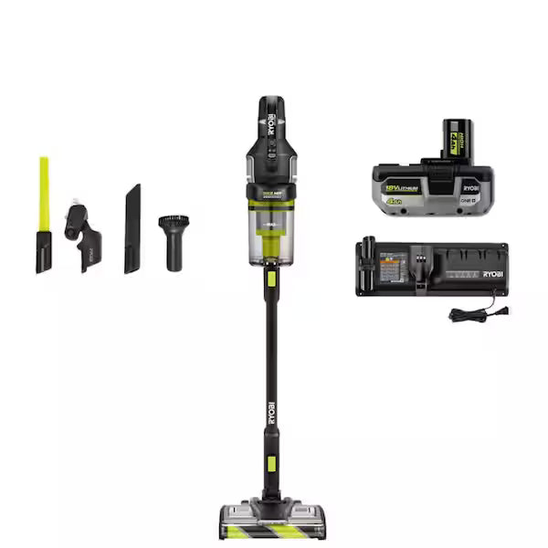 RYOBI ONE+ HP 18V Brushless Cordless Advanced WHISPER Series Stick Vacuum Kit with Stick Vac Filters (2-Pk)
