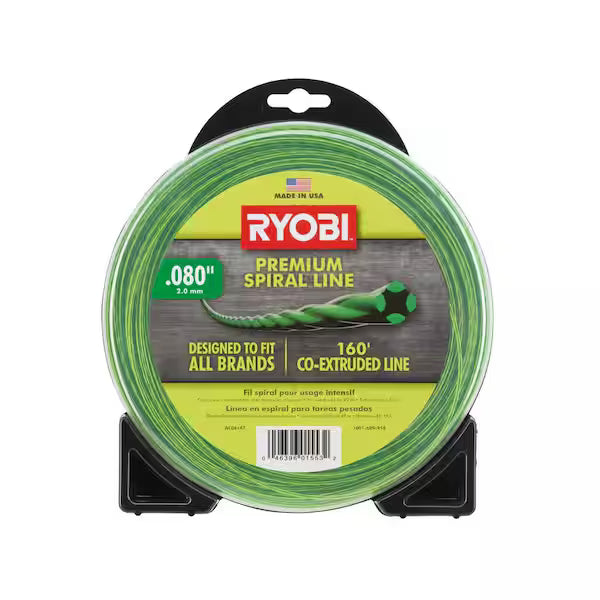 RYOBI 0.080 in. x 160 ft. Premium Spiral Trimmer Line