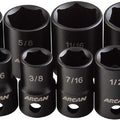 Arcan 3/8 in. Drive 8-Piece SAE Impact Socket Set