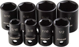 Arcan 3/8 in. Drive 8-Piece SAE Impact Socket Set
