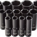 Arcan Tools 1/2" Drive Shallow Impact Socket Set 14 Pc Metric AS21214M Arcan