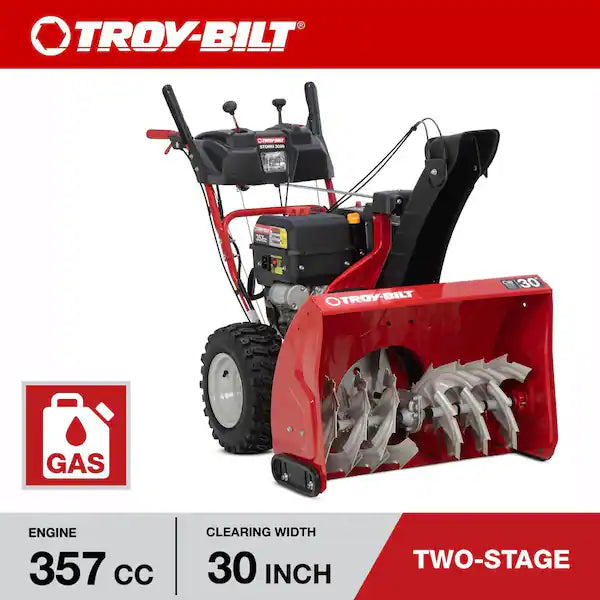 Troy-Bilt Storm 30 in. 357cc Two-Stage Gas Snow Blower with Electric Start & Power Steering