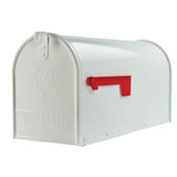 Architectural Mailboxes Elite White Large Steel Post Mount Mailbox
