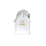Gibraltar Ambrose White Post Mount Mailbox